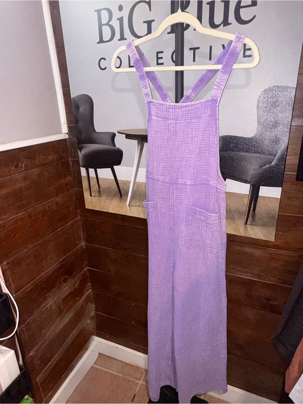 Zenana Outfitters Lavender Gauze Wide-Leg Jumpsuit with Pockets